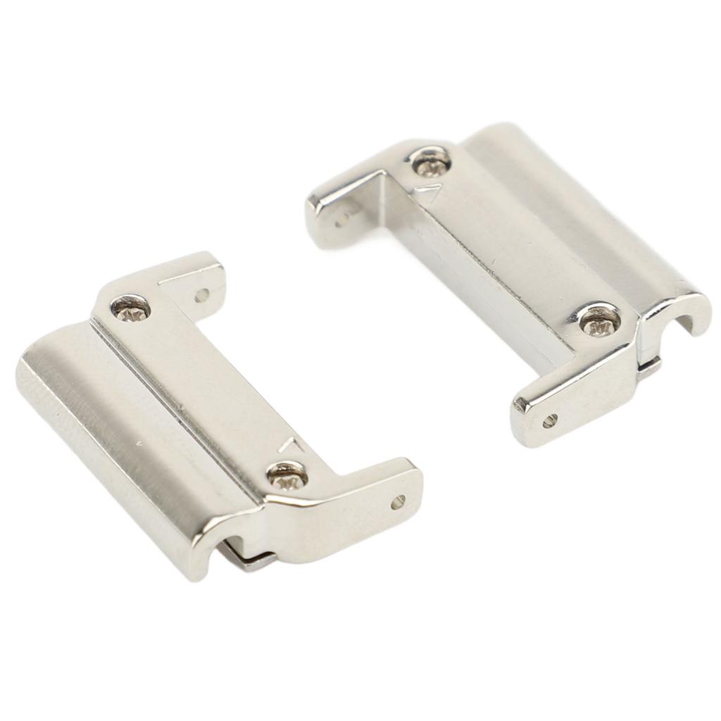 1 Pair Metal Watch Band Adapter for Quick Fit Watch Replaceable Connector for Replacement Silver