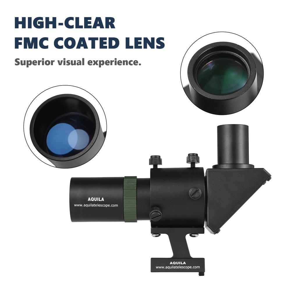 XTAHDGE Star Finder 6*30mm 90 Degree Right Angle Left and Right Reversed Image Crosshair Alloy Astronomical Accessories