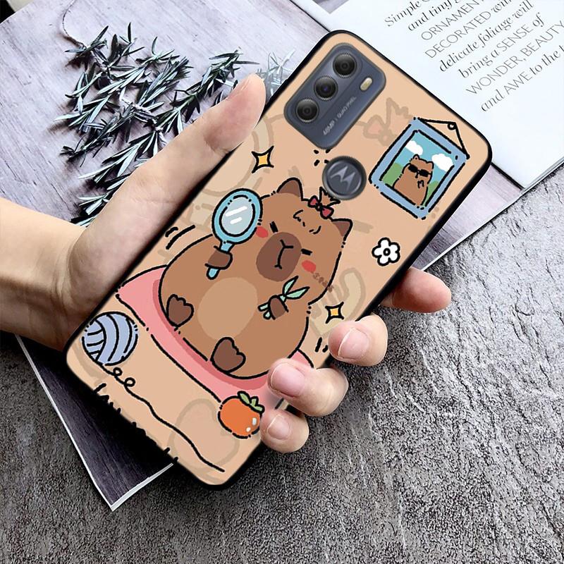 

Милый чехол для телефона с изображением капибары и животного для Moto G84 G23 G24 G31 G32 G41 G51 G52 G53 G54 G71 G82 G42 G62 G200 G Play G Stylus Moto G32
