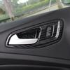 For Ford Escape Kuga 2013-2019 Carbon Fiber Car Door Handle Bowl Cover Trim 4PCS