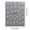 White Ribbon Bowknot 3D Embossed Relief Nail Art Decoration Stickers 1 Sheet Manicure Tool Decals for Creative Nail Design