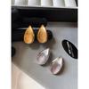 925 Sterling Silver European and American Retro Brushed Gold and Silver Water Drop Metal Stud Earrings for Women, High-End Light Luxury Earrings