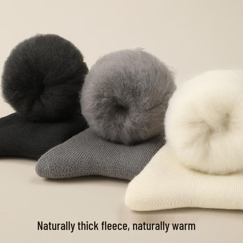 Męskie Zimowe Ciepłe Wełniane Skarpety Średniej Długości Podkolanówki Grube Wersja 2025