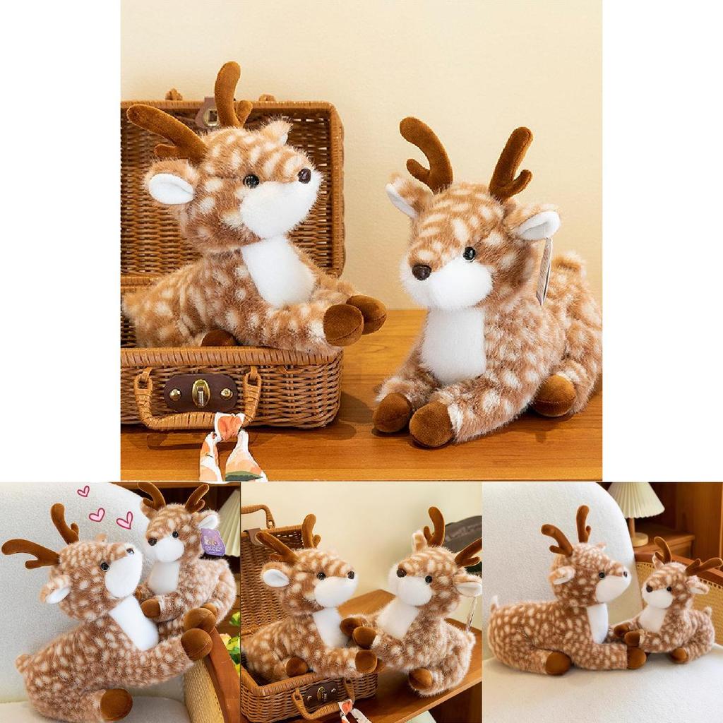 Adorable Cartoon Fawn Plush Toy Soft Stuffed Animal Gift For Girls Home Decor