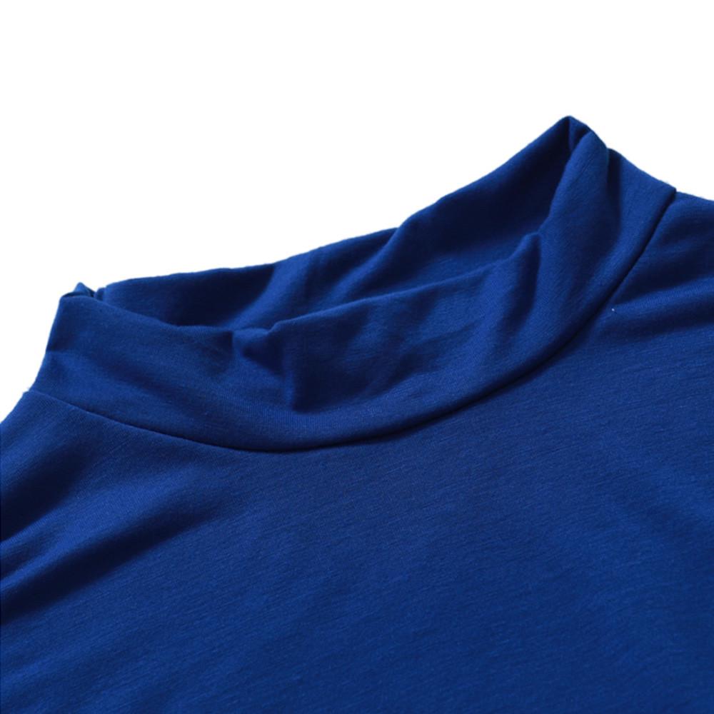 Men's Winter Color Turtleneck Long Sleeve T-shirt Top Blouse
