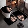 Lana Del Rey (15)Flannel Toilet 3 Piece Set Soft Bathroom Rug Non-Slip Toilet Seat Cover Bathroom Home Decor
