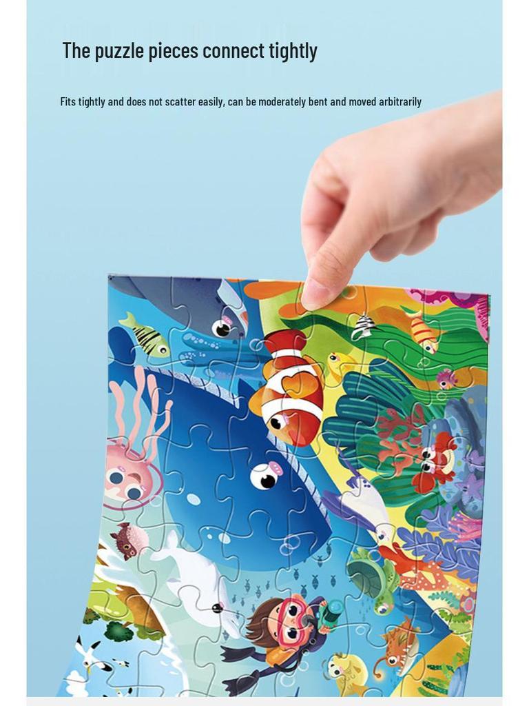 Ocean Exploration Cartoon Jigsaw Puzzle for Ages 3-6 | Educational Toy & Gift for Kids