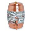 Pure Copper Water Matka - 5L | with Beautiful Print | Copper Water Storage Dispenser with Ayurvedic Health Beneifts | for Home and Offices Purpose