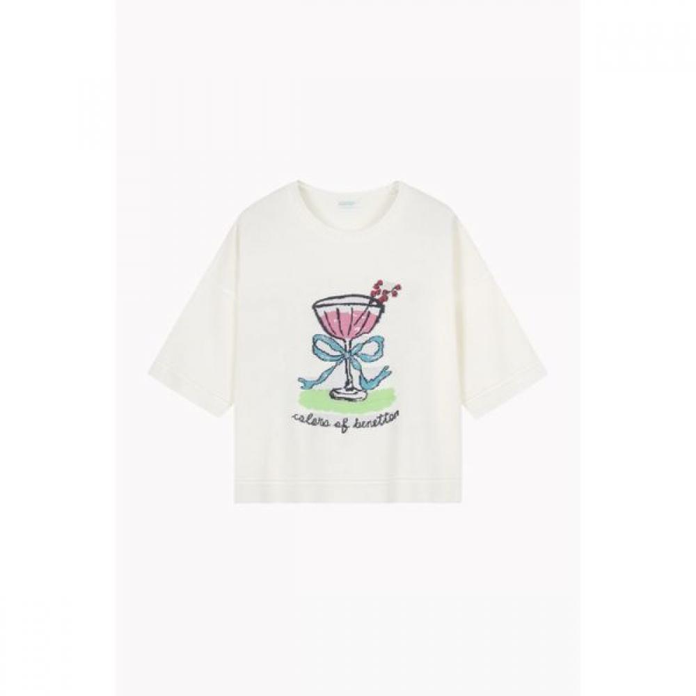 Benetton Short Sleeve Knit Bakpf3611