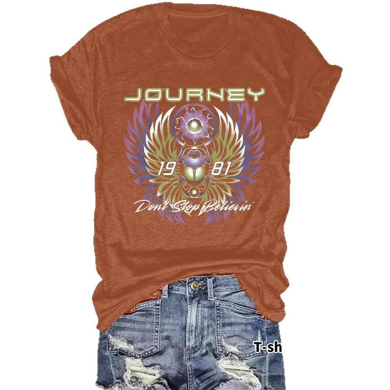 Damen Rock Kurzarm T-Shirt