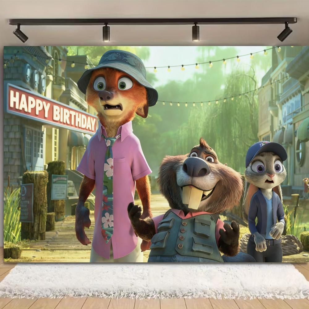 Zootopia 2 Arazzo Decorazione per la Casa Appeso a Parete per Camera da Letto Soggiorno Decorazione Multi-Scena Multi-Dimensioni Decorazione Personalizzata per la Stanza