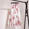 Bohemian Chiffon Half-length Dress for Spring and Summer Mid Length High Waist Fairy Floral Large Swing Skirt Beach Skirt