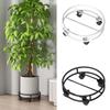 Sturdy Construction Rolling Plant Pot Stand with Wheels Movable Flower Pot Holder Lockable Non-slip Round Planter Rack