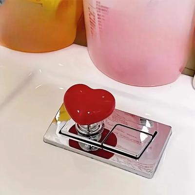 New Creative Love Toilet Press Toilet Flush Switch Tank Button Auxiliary Pump Cover Hand Pressure Accessories Bathroom Supplies