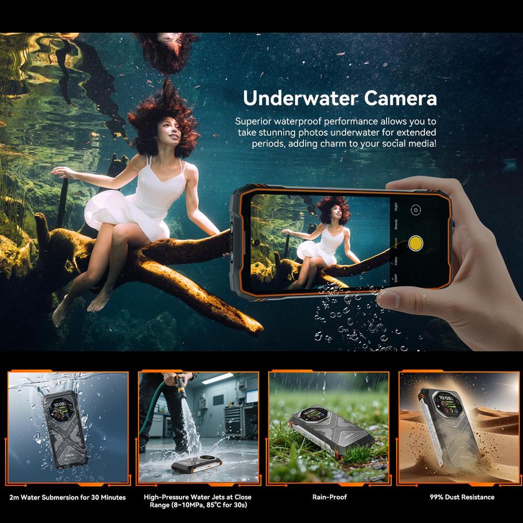 Oscal TANK 1 5G 6.78inch Dimensity 7050 Rugged Phone Android 15 12GB or 16GB RAM 256GB or 512GB ROM 20000mAh Battery