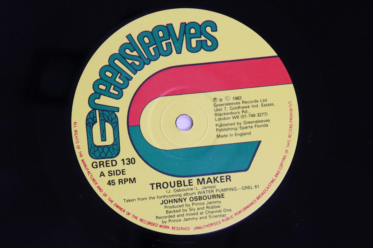

12inch Record JOHNNY OSBOURNE Angel In My Arms Trouble Maker GRED130 Greensleeves Re 1983 UK Reggae Ska Dub Used