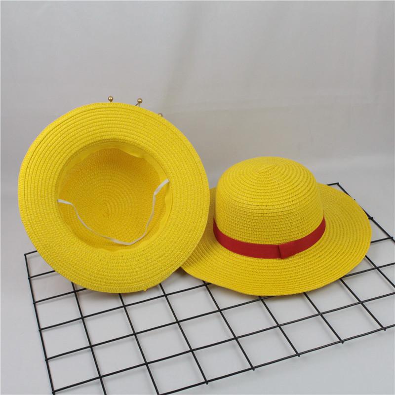 Hat Female Anime ONE PIECE Luffy Cos Anime Hat Straw Hat Summer Beach Sunshade Sun Protection Cool Hat