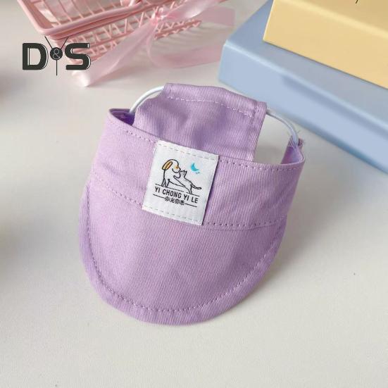 Haustier-Baseballkappe mit Ohrlöchern, verstellbarer Sonnenschutzhut für Hunde, Sommer-Schirmkappe für kleine und mittelgroße Hunde und Katzen