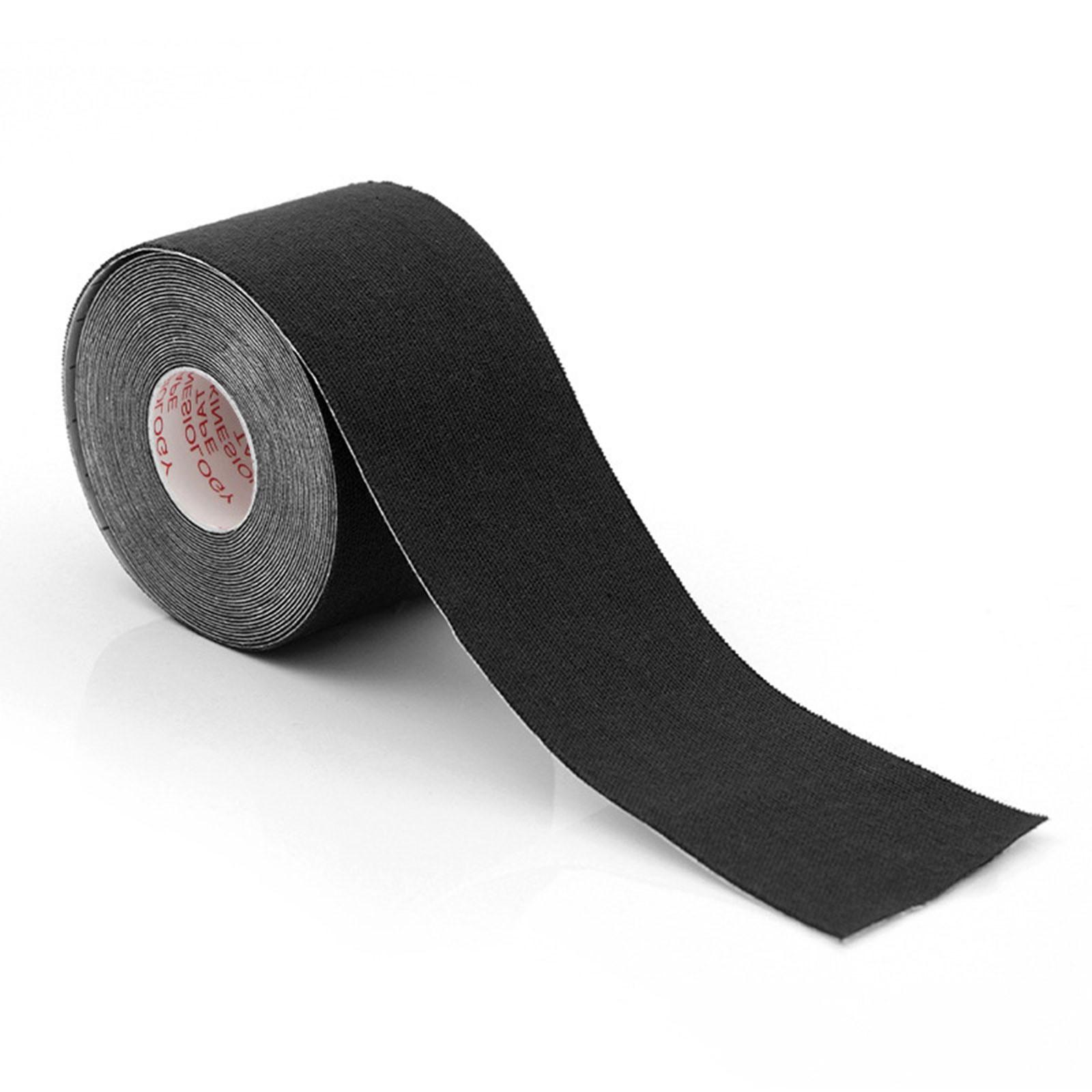 Elastic Athletic Tape Muscle Support Bandage 5cm x 5m Stretchable Sports Tape for Joint and Muscle Stability Injury Prevention and Recovery One Size чёрный
