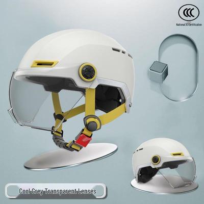 Certified Unisex Electric Motorcycle Helmet - Summer Sun Protection, All-Season Safety, Cute Half Design