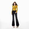 American retro slim-fitting and thin flared pants drape elastic autumn and winter versatile jeans women's new models