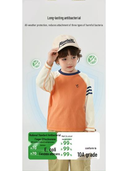 European Boys' Pure Cotton Long-Sleeved T-shirt - Spring/Autumn 2026 Trendy Kids' Base Layer
