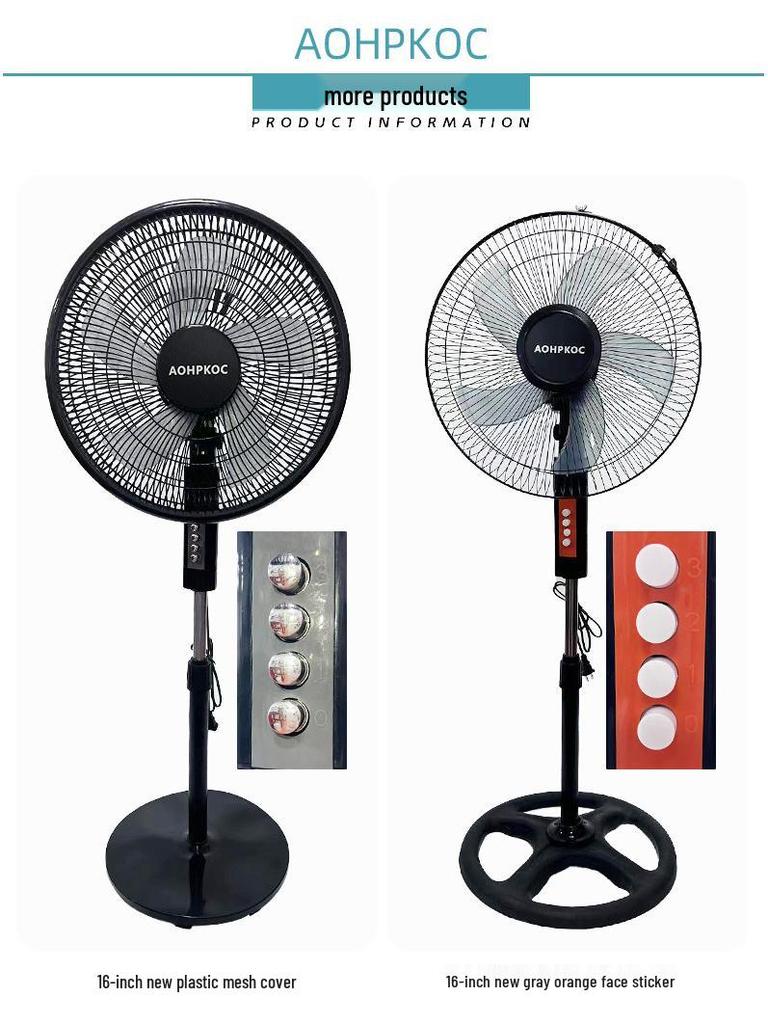 10-Inch Oscillating Floor Fan for Home & Office - High Power, Dual Voltage 110V/220V Circulation Fan