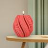 3D Geometric Rotating Silicone Candle DIY Soap Candles Striped Art Supplies Craft for Clay Cake