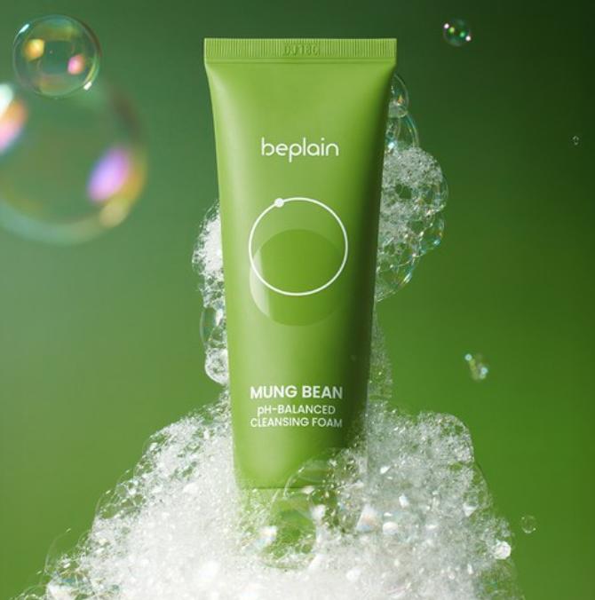 Beplain Mung Bean Mild Acidic Cleansing Foam 80ml – Gentle & Hydrating