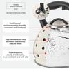 High-capacity stainless steel whistle kettle, Gas induction cooker boiling water kettle, Home fashion polka dot teapot, 3.0L