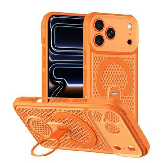 Rotating Stand for Apple 17 Air 16 15 Plus, 14 13 12 Magnetic Heat-Dissipating Phone Case