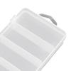 5-Compartment Fishing Lure Box, Soft Hard Bait Hook Fishing Accessory Organizer Case, Clear Visible Plastic Fishing Tackle Storage Container