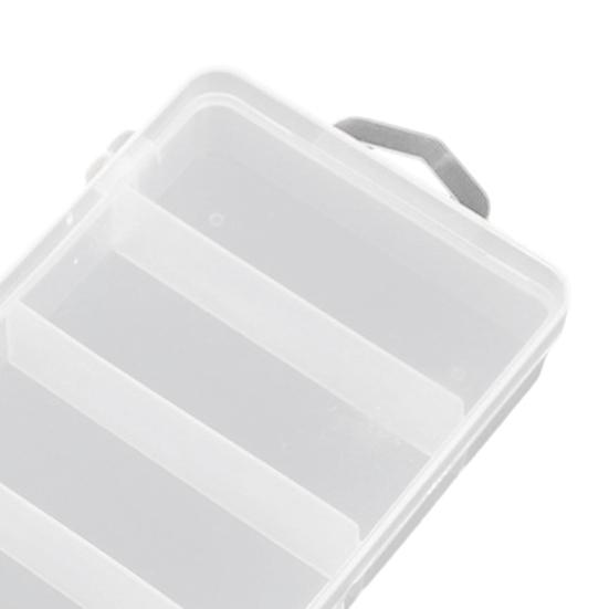 5-Compartment Fishing Lure Box, Soft Hard Bait Hook Fishing Accessory Organizer Case, Clear Visible Plastic Fishing Tackle Storage Container