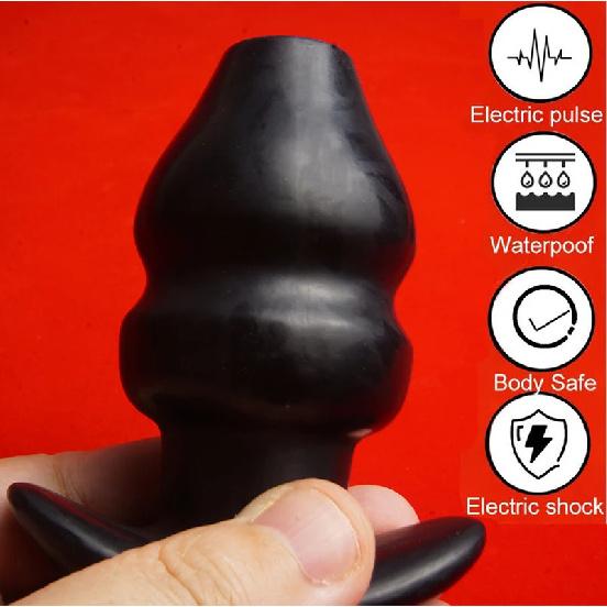 Electrosex Electrostimulator Anal Butt Plug,Estim E-stim Hollow Core Buttplug,Electro BDSM Anus Dilator,Electric Shock Sex Toys