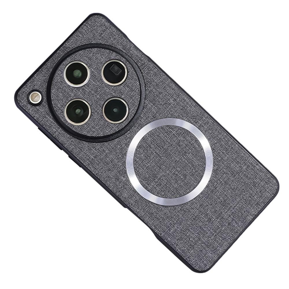 

For Oppo Find X8 Pro 5G Magnetic Case Drop-Proof TPU+Cloth Back Phone Cover B