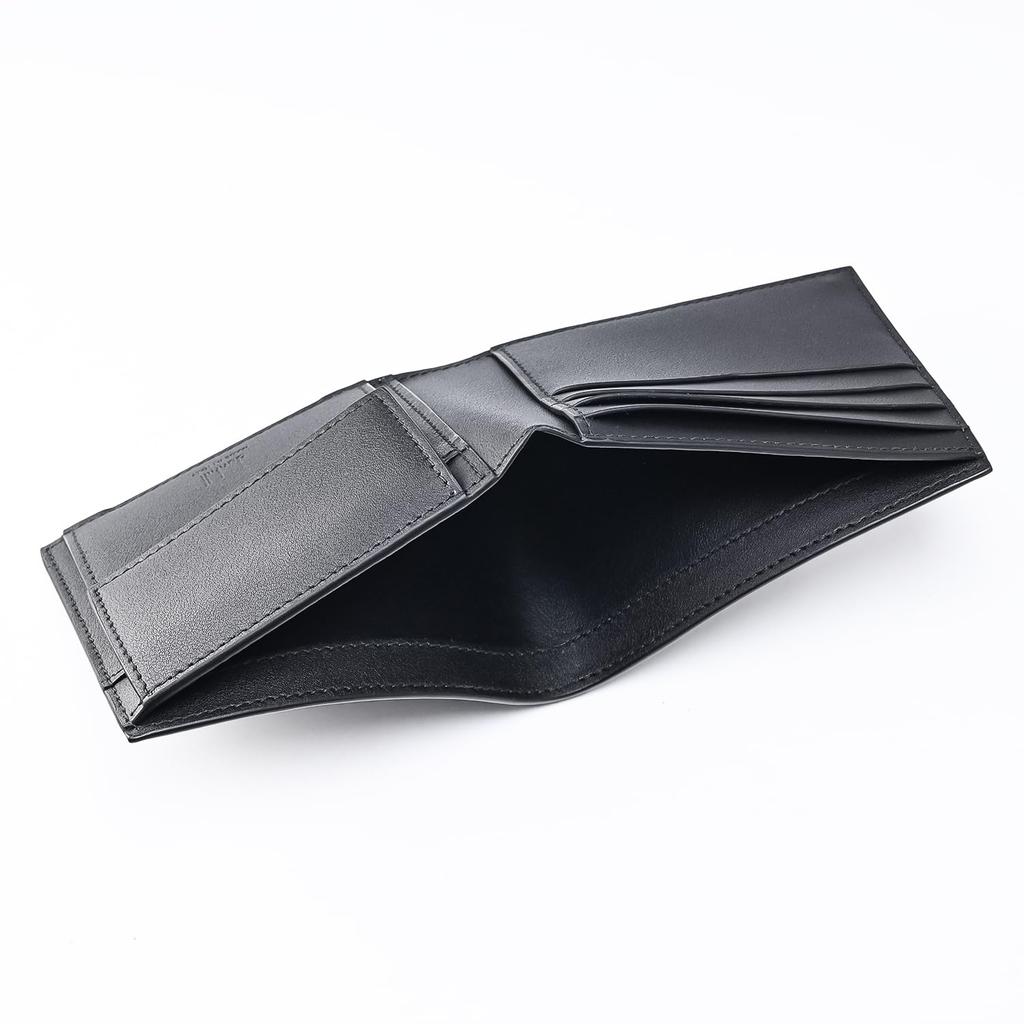 Dunhill Chassis Leather Bi-fold Wallet with Coin Purse, Men's, Black, DU24F2320WL001, Made In the UK. [Product Code: DU24F2320WL001]