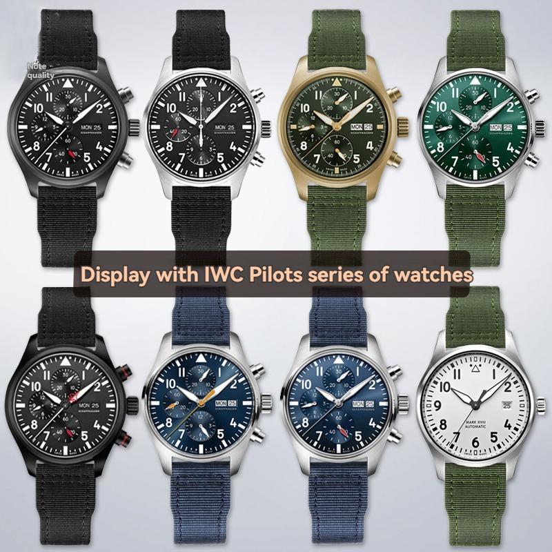 Voor IWC pilot Mark XVIII Spitfire Portugal serie outdoor sporten nylon canvas horlogeband voor heren 20 21 22MM