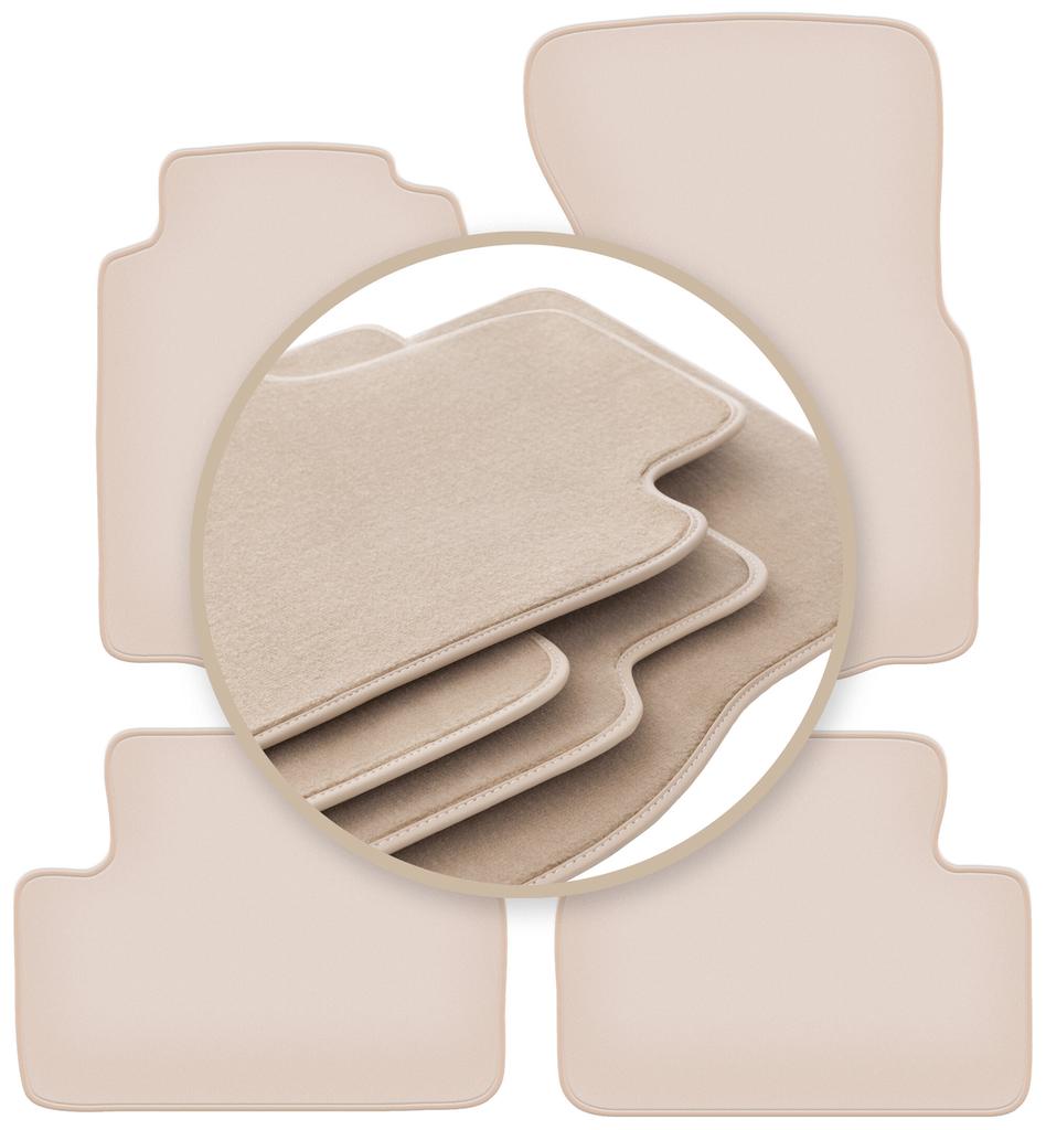 PREMIUM beige Fußmatten für: Volvo 740 / 760 Limousine, Kombi 1984-1991