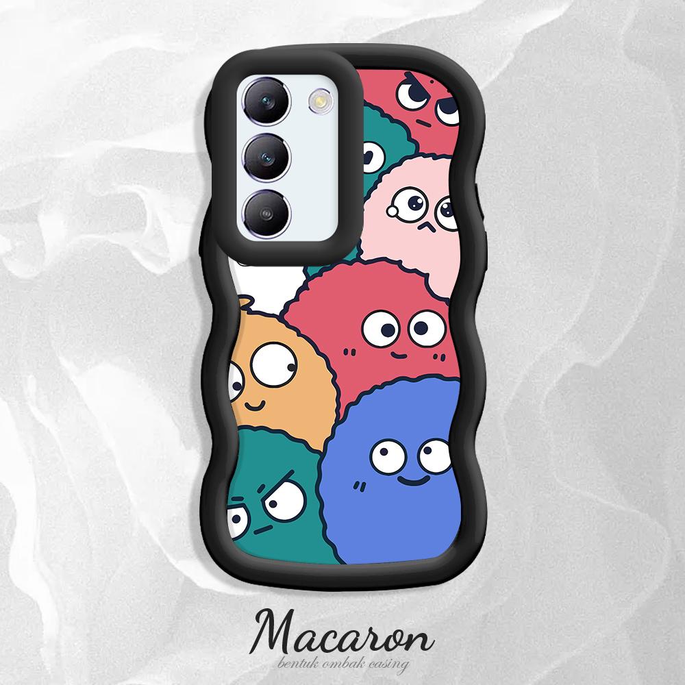 

Окрашенный узор Big Wave Edge Мягкий силиконовый материал Macaron чехол для телефона противоударный защитный резиновый чехол для OnePlus Vivo Motorola Moto Motorola Moto E14 чёрный