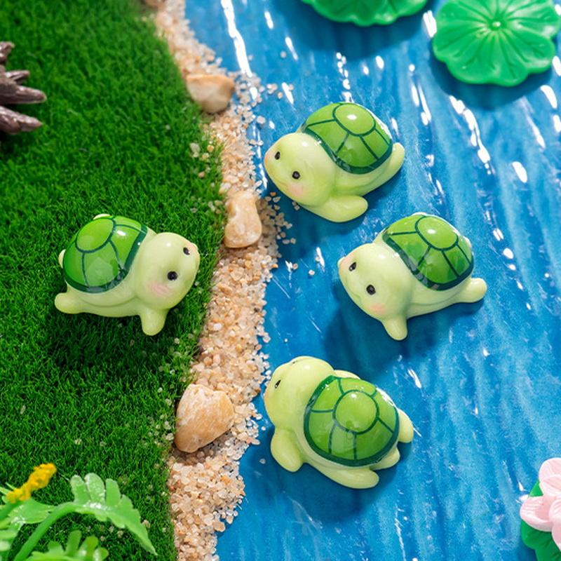 1Pcs Cartoon Cute Little Turtle Mini Doll Micro Landscape Ornament Dollhouse Home Garden Craft Decoration Diy Garden Accessories