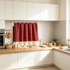 Ruffle Trim Oven Door Curtain Rural Style Christmas Oven Skirt  Kitchen Decor