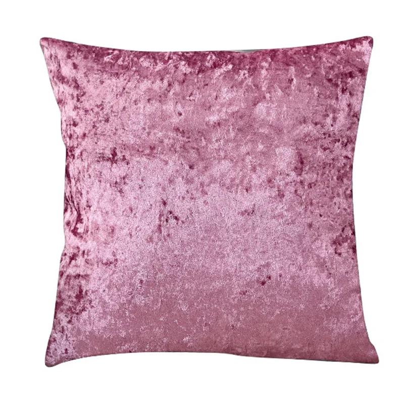 Superweiche Kissenhülle Crushed Velvet Kissenbezug für Wohnzimmer Sofa 45x45cm Dekorative Kissenhülle Nordisch Housse de Coussin