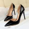 Sexy Damen Pumps Lackleder Hohe Absätze Party Urlaubsstil Einzelne Schuhe Absätze Stiletto Damenschuhe Hochzeitsschuhe Tacones