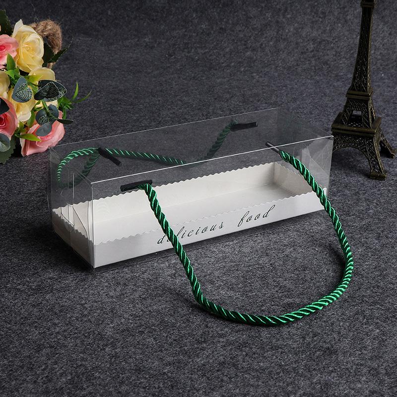 WTEMPO 10 KS Pečené Zboží Pečivo Ruční Balicí Krabice Obdélníkové Průhledné Plastové Krabičky na Mousse Dorty