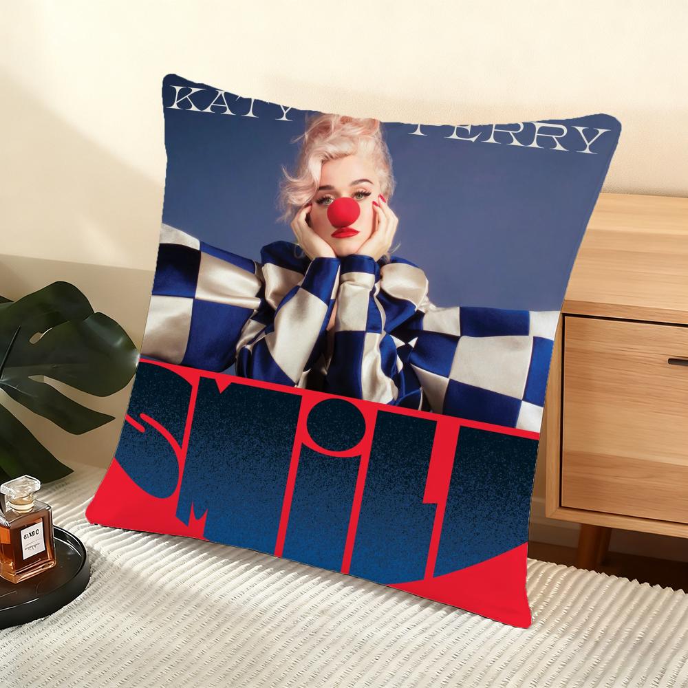 Katy Perry' Album Cushion Cover Silky Short Plush Home Sofa Cushion Cover - Invisible Zipper Home Decoration