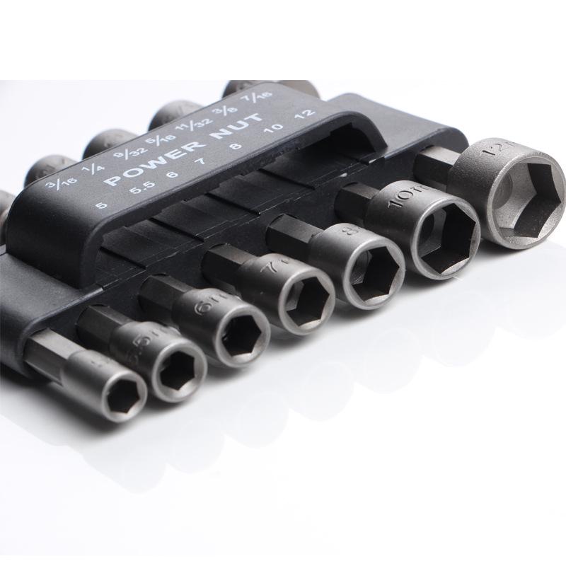 14-Piece Hex Socket & Electric Screwdriver Bit Set for Self-Tapping Screws