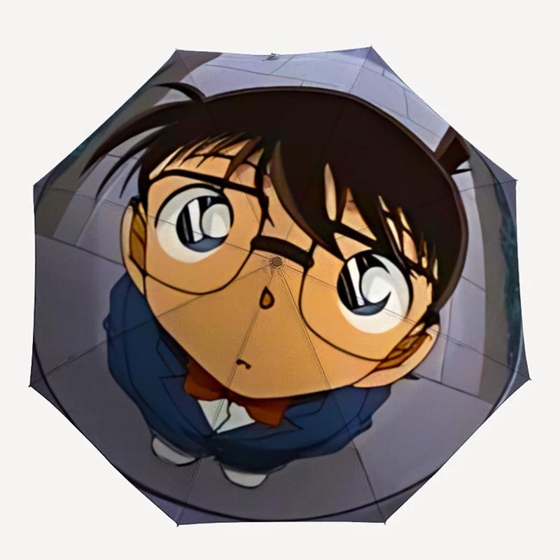 

1PC Detective Conan Automatic Folding Umbrella, Automatic Folding Umbrella with 8 Ribs, Convenient for Outdoor Use 022