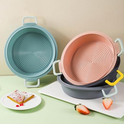 Two-color Round Silicone Cake Tin DIY Baking Utensils Household Air Fryer Baking Pan