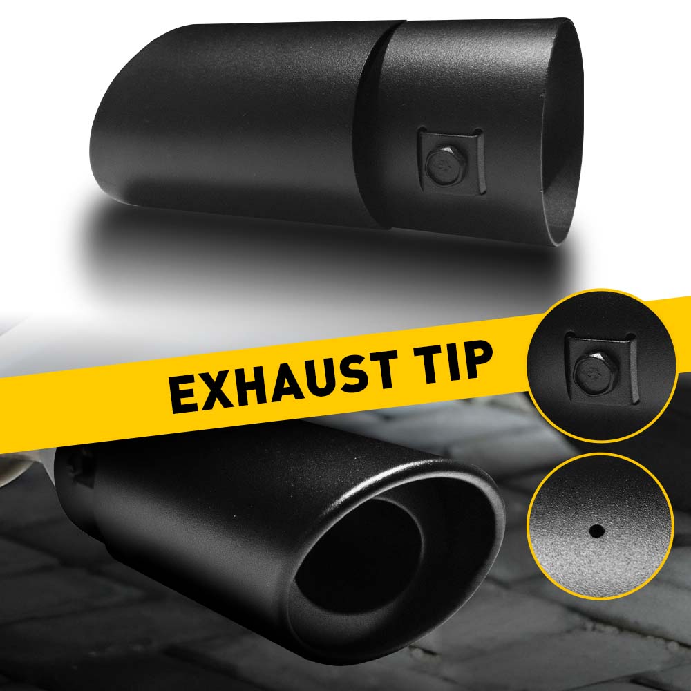 

1Pcs Matte Black Car Exhaust Trim Muffler Pipe Tail For 1.5-2.4inch Outlet Tailpipe Stainless Steel Curved Outlet Tail Pipe