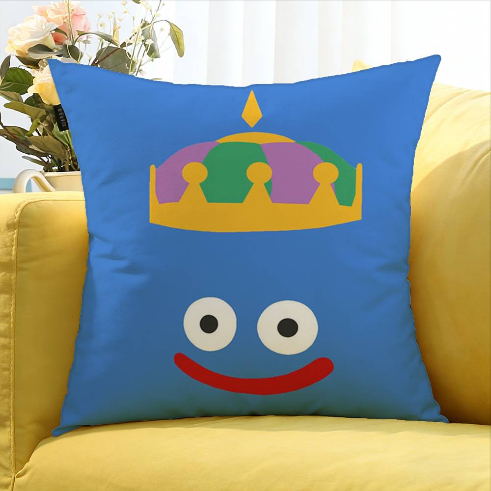 Cartoon Slime Dragon Quest World Various Sizes Square Pillow Case For Car Home Bedchamber Decor